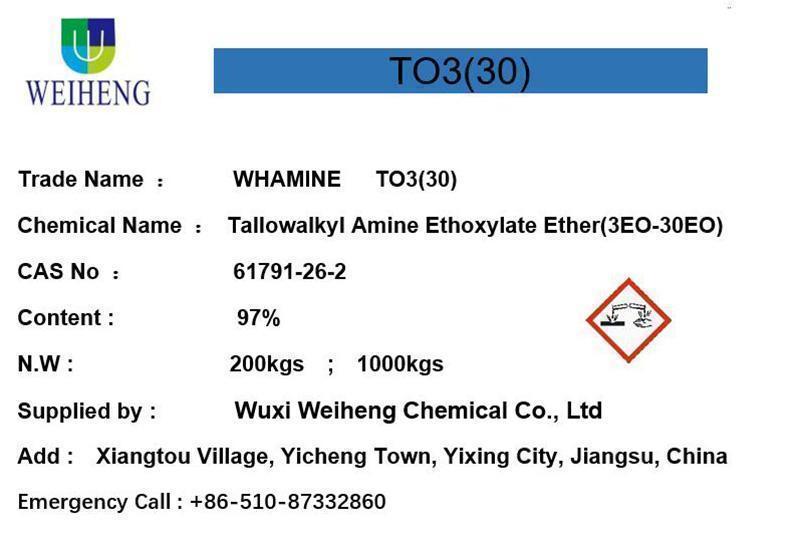 Tallowalkyl 아민 Ethoxylate 에테르 (3EO-30EO)